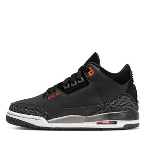 Air Jordan 3 Retro (GS) Night Stadium/Total Orange Sneakers   Youth 6.5